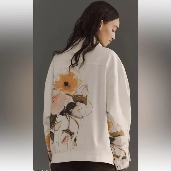 Anthropologie The Weston Denim Boyfriend Jacket By Pilcro Leigh Viner Edition